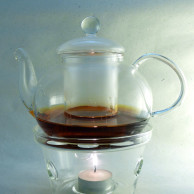 Glass Teapot and Warmer