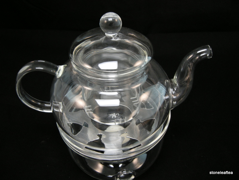Glass Teapot & Warmer - Image 2